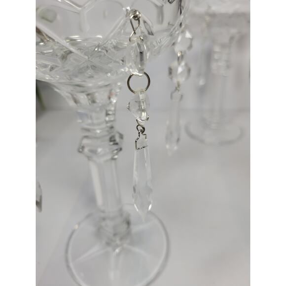 Vintage Czech Royal Galley Crystal Candle Holders Prisms, Single Candlestick - Picture 6 of 6